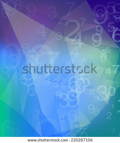 abstract numbers on blurred textured background