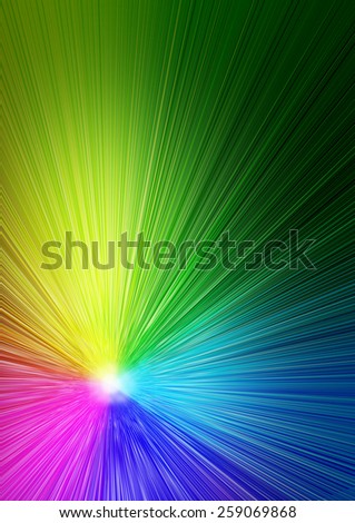 bright rainbow-colored paints with light texture
