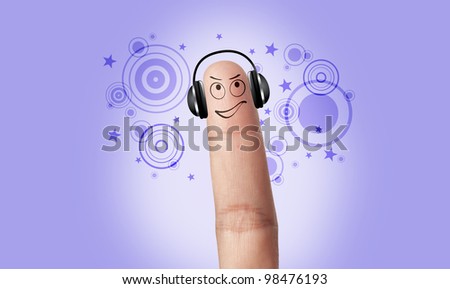a finger listen music