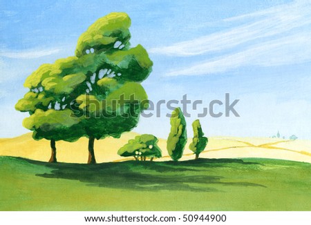 Tree Shadow Painting