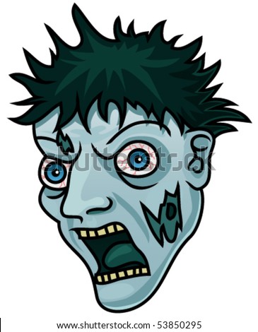 Cartoon Zombie Head