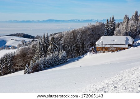 Winter, home, hotel, vacation, slope, snow, Black Forest,
