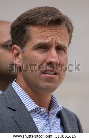 PHILADELPHIA - AUGUST 22: Delaware State Attorney General Beau Biden, discusses how the Romney-Ryan budget plan would be disastrous for Americans on August 22, 2012 in Philadelphia.