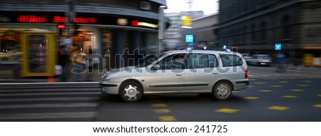 Car Speeding in the City