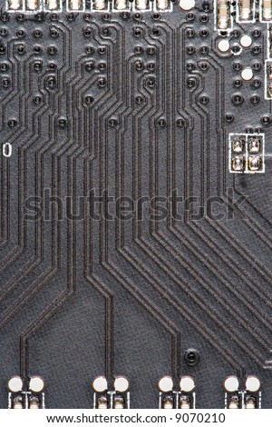 Macro texture of circuit paths and electronic components