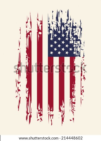 Background with aged USA Flag, EPS 8, CMYK