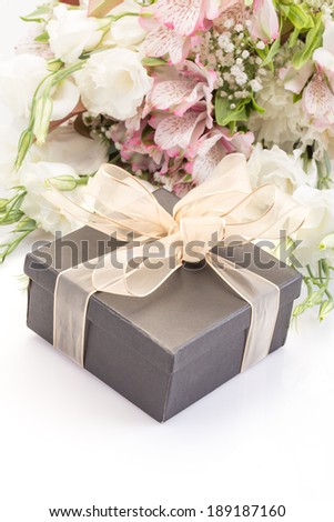 gift and bouquet