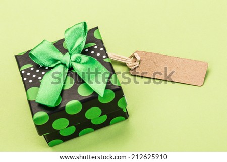 gift box and name tag