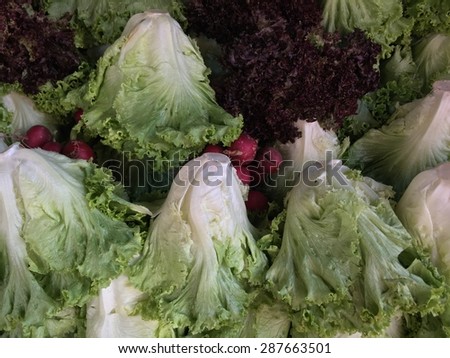 salads at a grocery stands