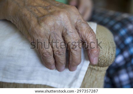 wrinkled hand