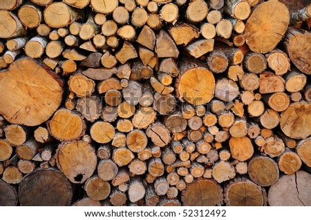 kindling wood background for fireplace or heater