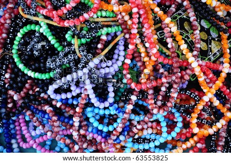 colorful prayer-beads as a background