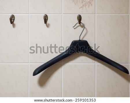coat hanger on coat hook