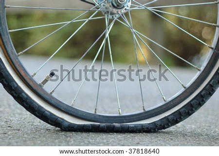 A flat tire , Puncture