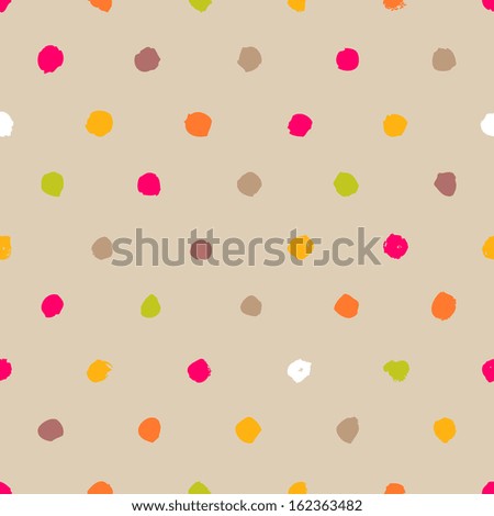 Hand-drawn polka dot seamless pattern Hand-drawn polka dot seamless pattern