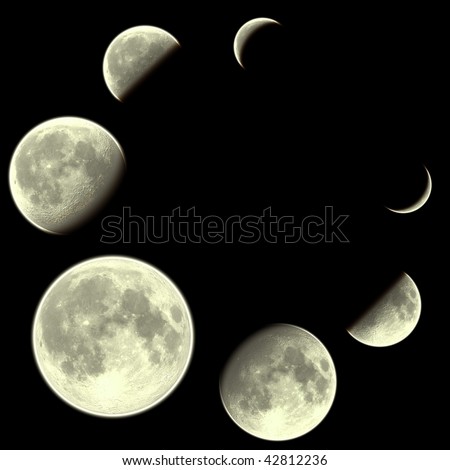 moon phases calendar. stock photo : Moon phases,
