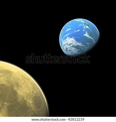 Moon and Earth