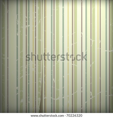 Grunge Retro 70s Striped Wallpaper Stock Vector Illustration 70226320