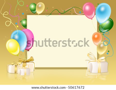 Illustration of festive background from balloons