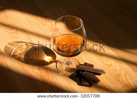 snifter with brandy