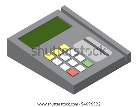 generic credit card icon. generic credit card reader