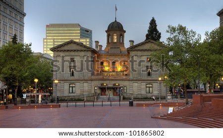 Pioneer Square Courthouse in Portland Oregon.
