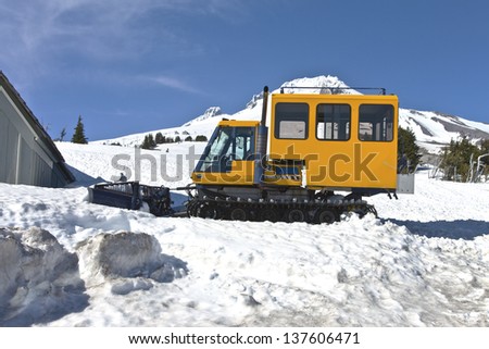 Snow plows machines at Timberline Lodge Mt. Hood Oregon.