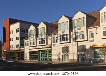 New construction of a retirement community in East Portland Oregon.