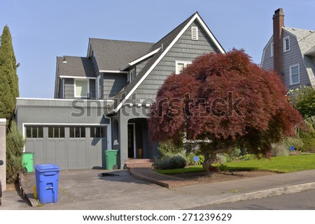 Residential homes on the west hills in Portland Oregon.