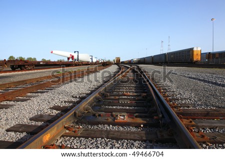 Rail tracks.