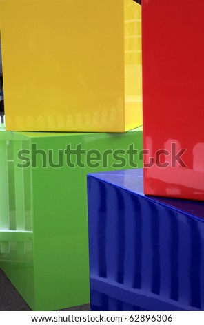 Colorful cubes, Seattle center.