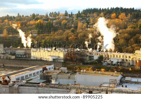 Old paper-mill factory in Oregon city, OR.