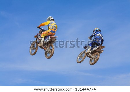 VALLADOLID-MARCH 3: Unidentified riders at XXI Championship \