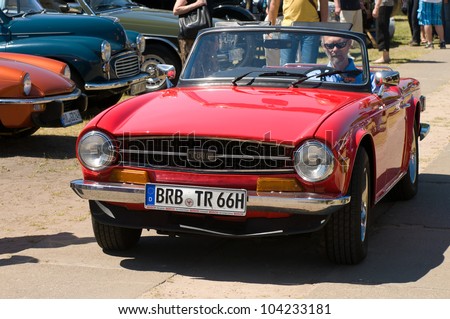 PAAREN IM GLIEN, GERMANY - MAY 26: Car Triumph TR6, 
