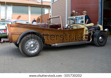PAAREN IM GLIEN, GERMANY - MAY 26: Custom Car in the form of boat, \