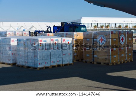 BERLIN - SEPTEMBER 14: Humanitarian assistance to the German Red Cross, International Aerospace Exhibition \
