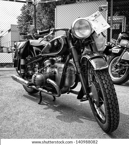 Berlin - May 11: Motorcycle Bmw R68 (Black And White), 26th Oldtimer-Tage Berlin-Brandenburg, May 11, 2013 Berlin, Germany