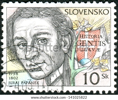 SLOVAKIA - CIRCA 2002: Postage stamp printed in Slovakia shows Juraj Papanek, priest and historian, circa 2002