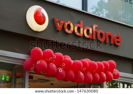 Berlin - July 24: Vodafone Is A British Multinational Telecommunications Company. It Is The World\'S Second-Largest Mobile Telecommunications Company. July 24, 2013, Berlin, Germany