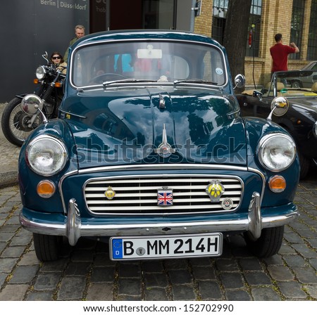 BERLIN - MAY 11: British economy car Morris Minor 1000, 26th Oldtimer-Tage Berlin-Brandenburg, May 11, 2013 Berlin, Germany