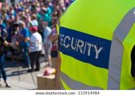 A Security Officer At The Concert