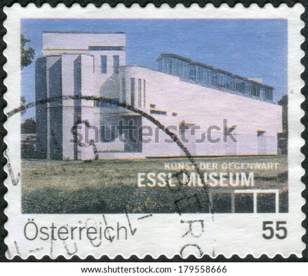 AUSTRIA - CIRCA 2007: Postage stamp printed in Austria, shows the Museum of Modern Art (Essl Museum Kunst der Gegenwart), circa 2007