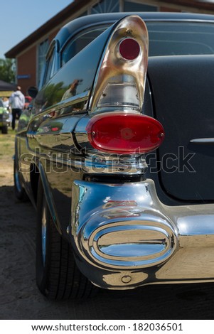 PAAREN IM GLIEN, GERMANY - MAY 19: The rear brake lights Full-size car Pontiac Star Chief Catalina, \