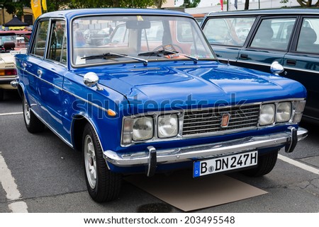 BERLIN, GERMANY - MAY 17, 2014: Large family car Fiat 125S, 1970. 27th Oldtimer Day Berlin - Brandenburg