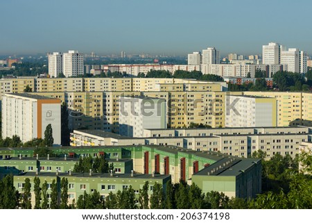 BERLIN, GERMANY - JUNE 06, 2014: Sleeping quarters of Berlin. District Ahrensfelde.
