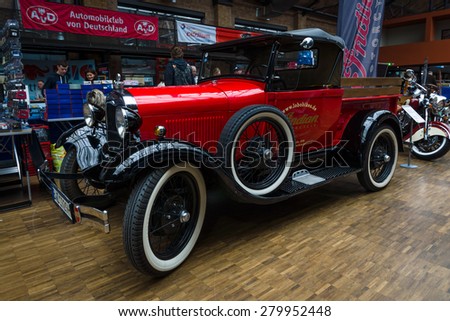BERLIN - MAY 10, 2015: Pickup Ford Model A (1927). 28th Berlin-Brandenburg Oldtimer Day