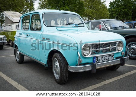 BERLIN - MAY 10, 2015: Economy car Renault 4. The 28th Berlin-Brandenburg Oldtimer Day