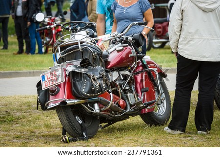 PAAREN IM GLIEN, GERMANY - MAY 23, 2015: Motorcycle Indian Chief Vintage. The oldtimer show in MAFZ.