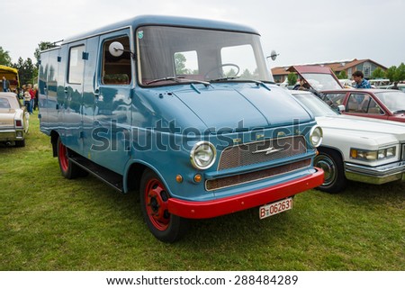 PAAREN IM GLIEN, GERMANY - MAY 23, 2015: Light commercial vehicle Opel Blitz, 1960. The oldtimer show in MAFZ.