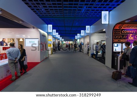 BERLIN - SEPTEMBER 04, 2015: In the pavilions of the exhibition. International radio exhibition Berlin (IFA)